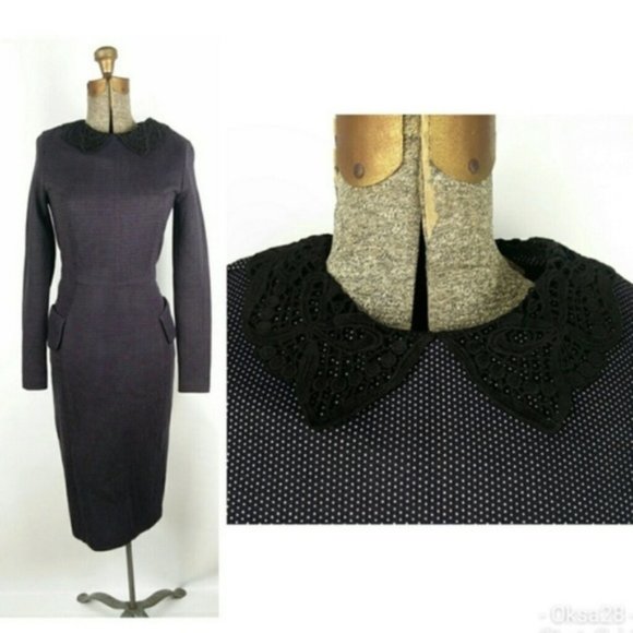 ASOS pinup Mad men long sleeve dress bodycon 2